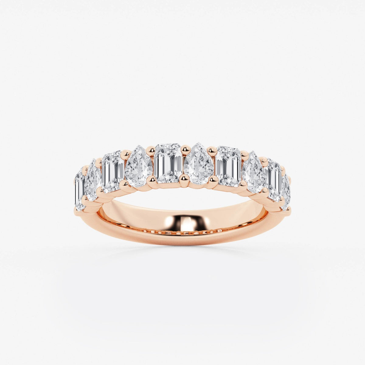 Valeria - Alternating Stone Design Wedding Ring
