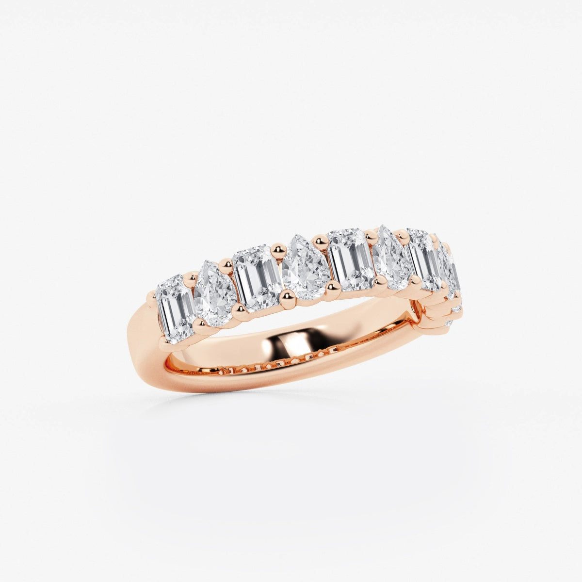 Valeria - Alternating Stone Design Wedding Ring