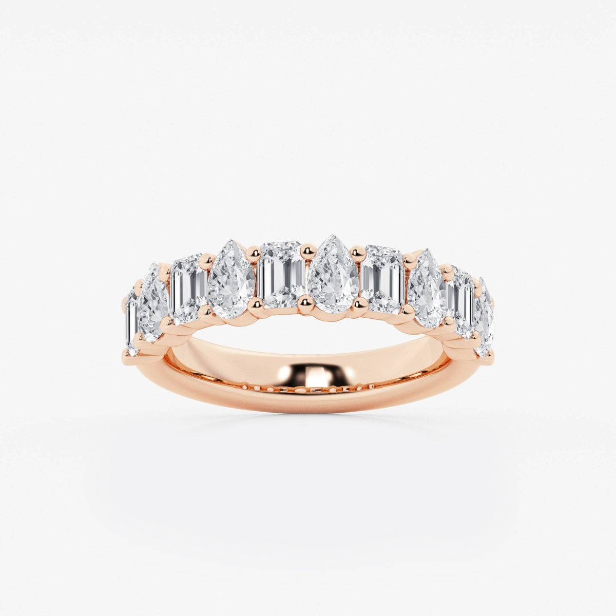 Valeria - Alternating Stone Design Wedding Ring