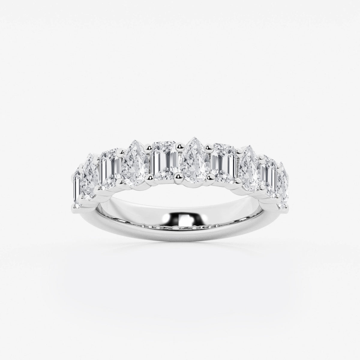 Valeria - Alternating Stone Design Wedding Ring