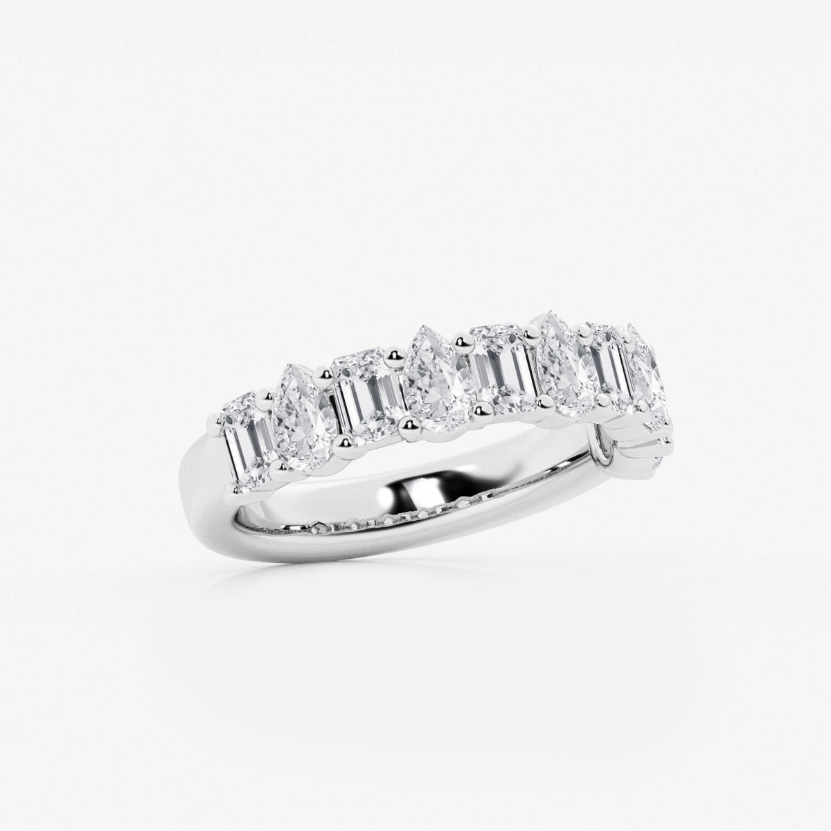 Valeria - Alternating Stone Design Wedding Ring