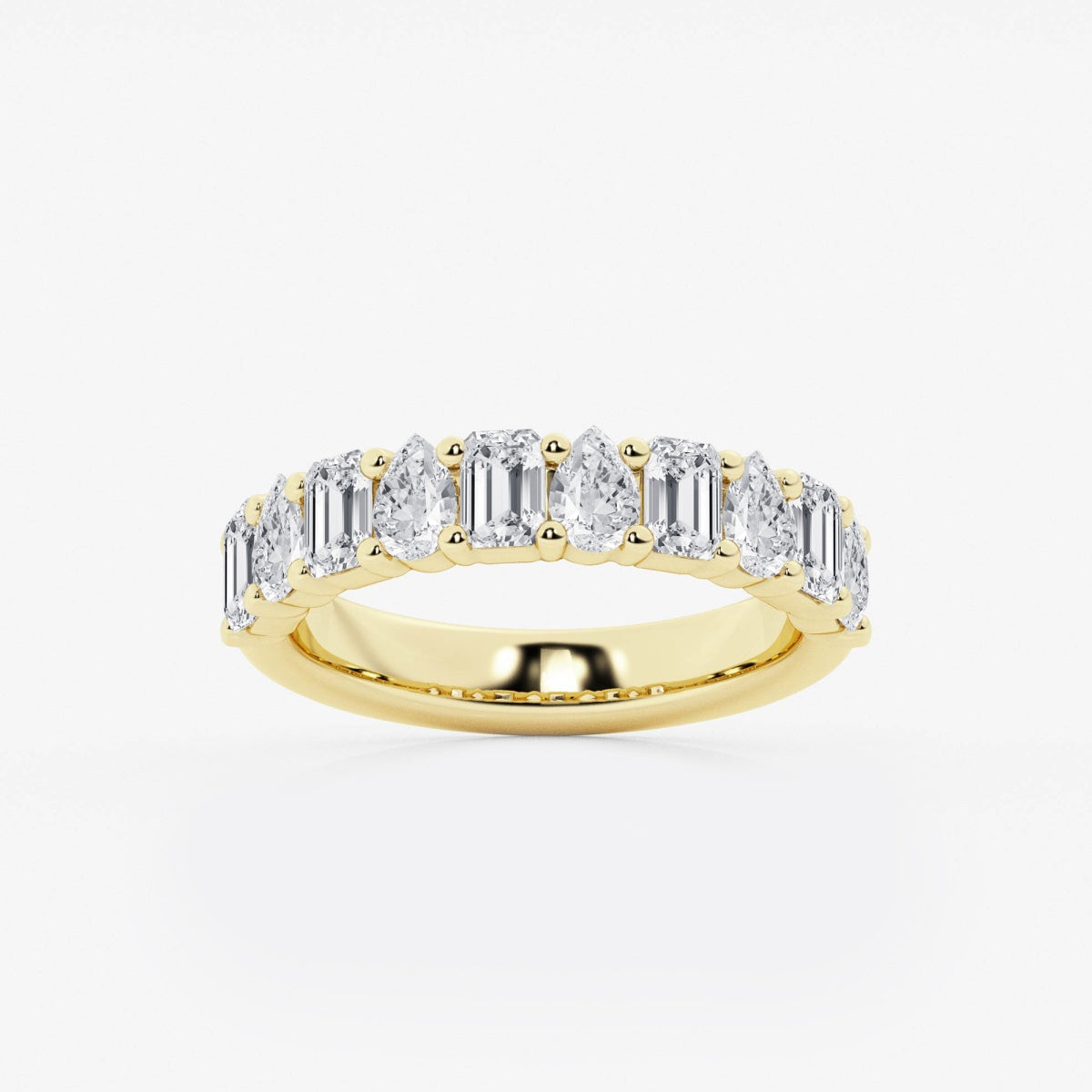 Valeria - Alternating Stone Design Wedding Ring