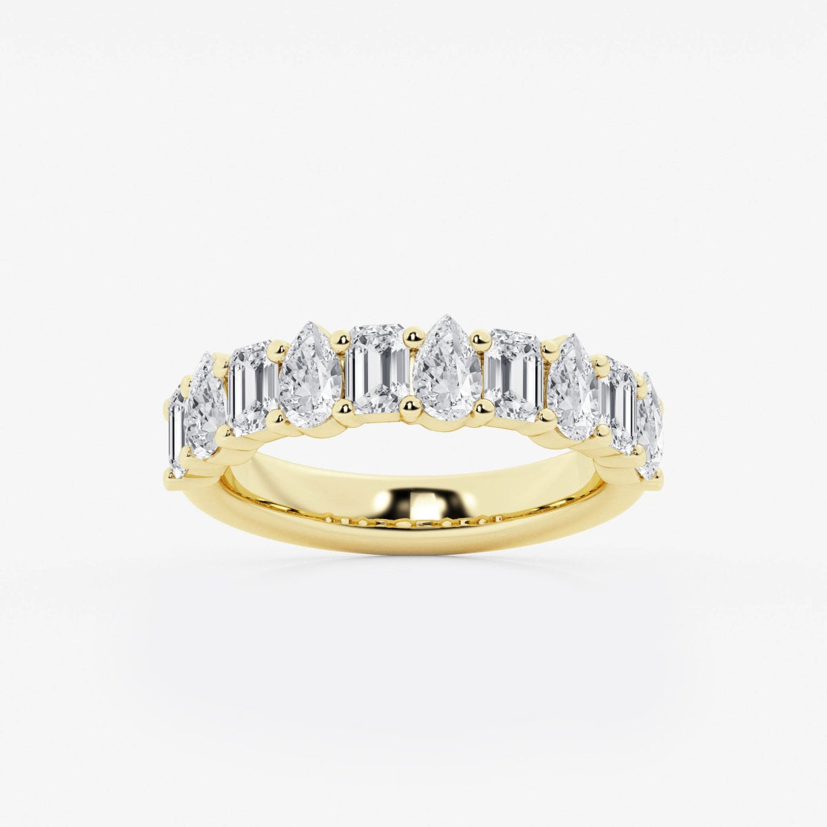 Valeria - Alternating Stone Design Wedding Ring