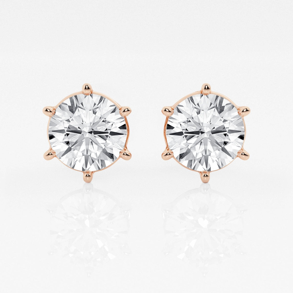 Adeline - Classic Six-Prong Style Earrings
