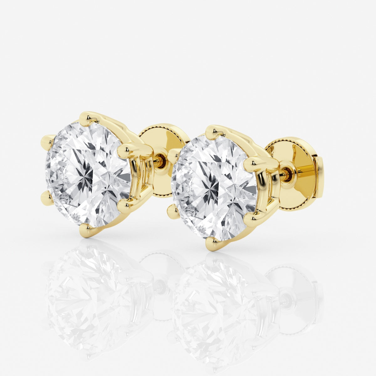 Adeline - Classic Six-Prong Style Earrings