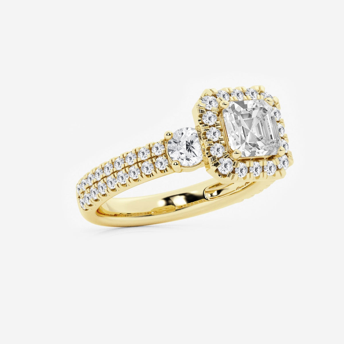 Adriana - Double Row Halo Engagement Ring