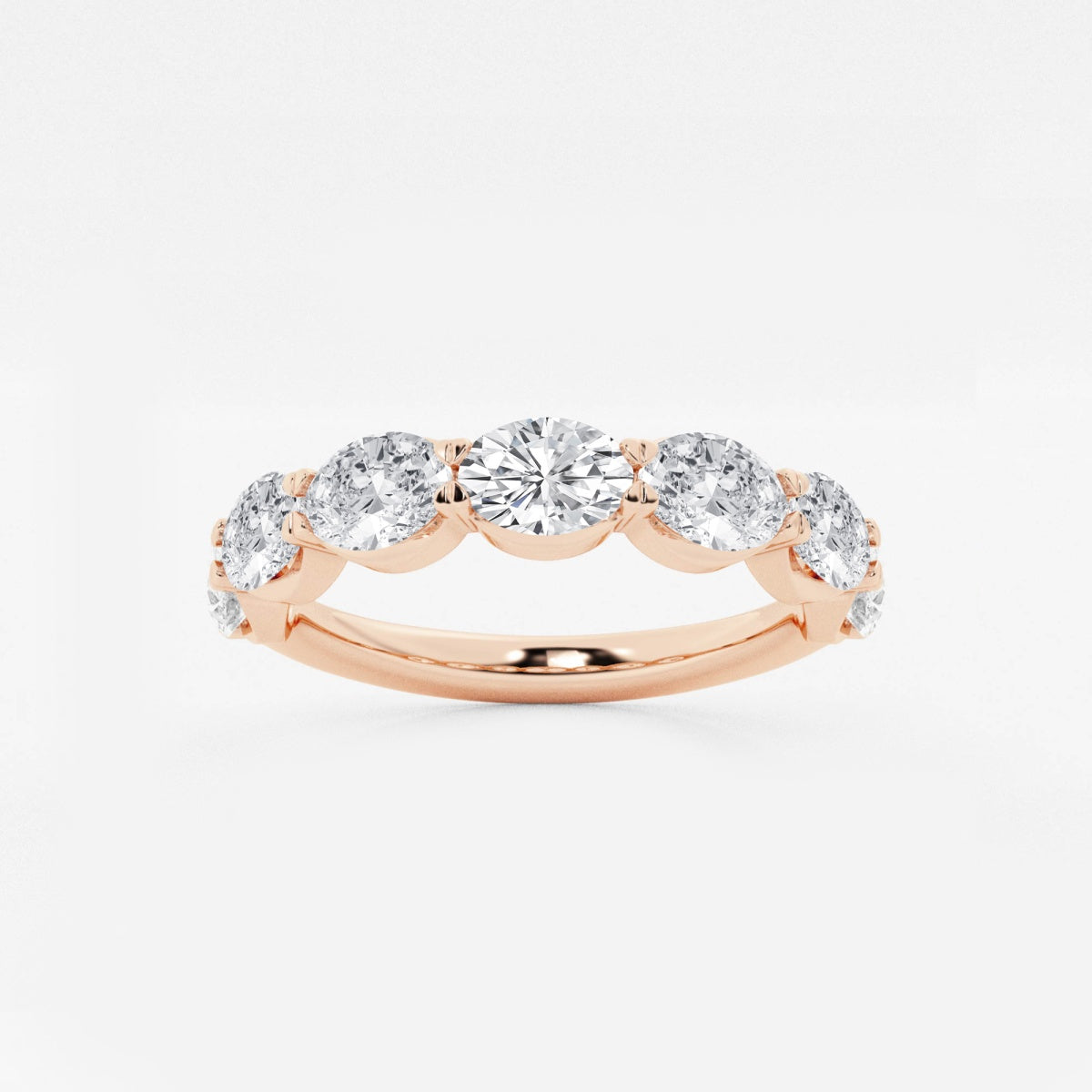 Arden - Sleek East-West Design Wedding Ring