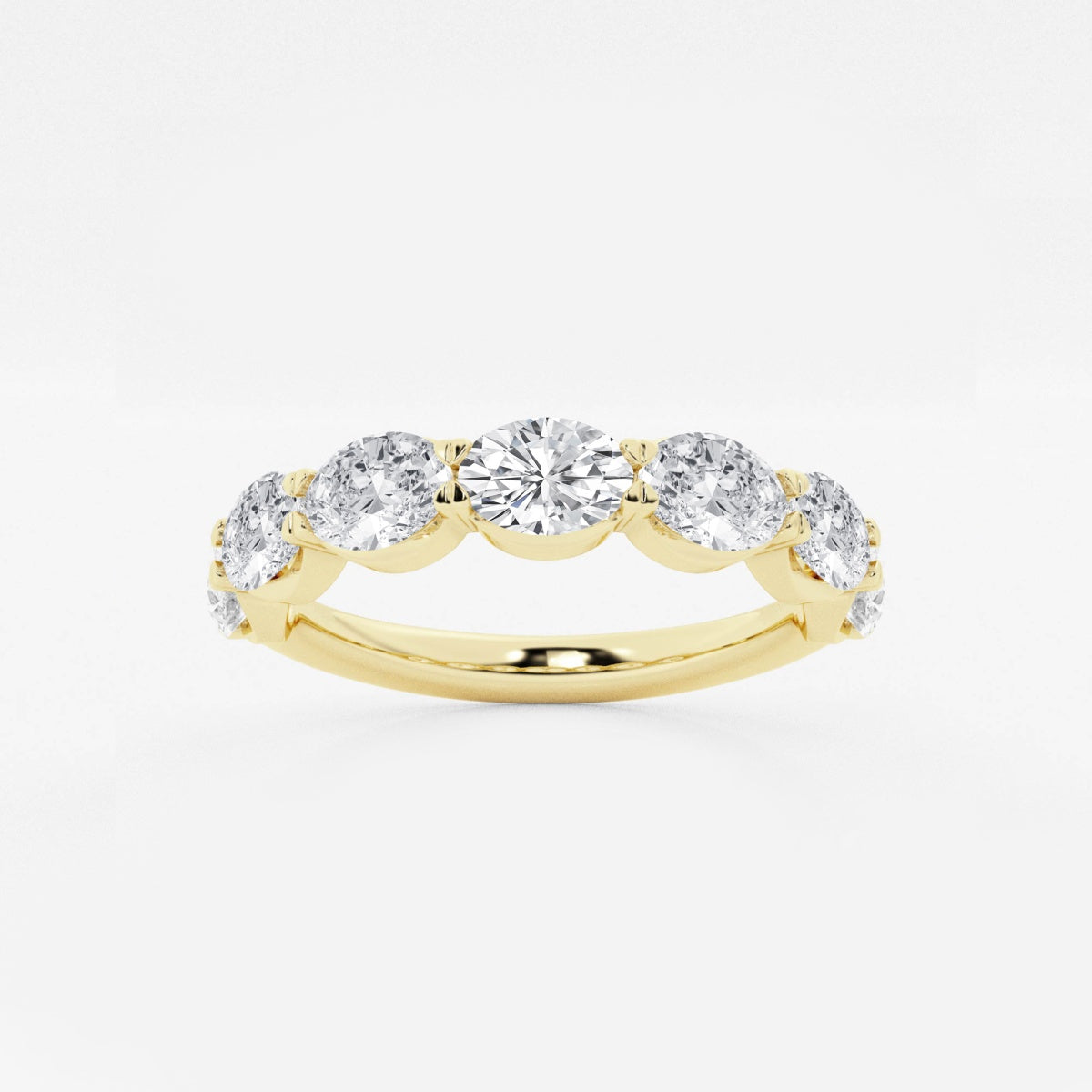 Arden - Sleek East-West Design Wedding Ring