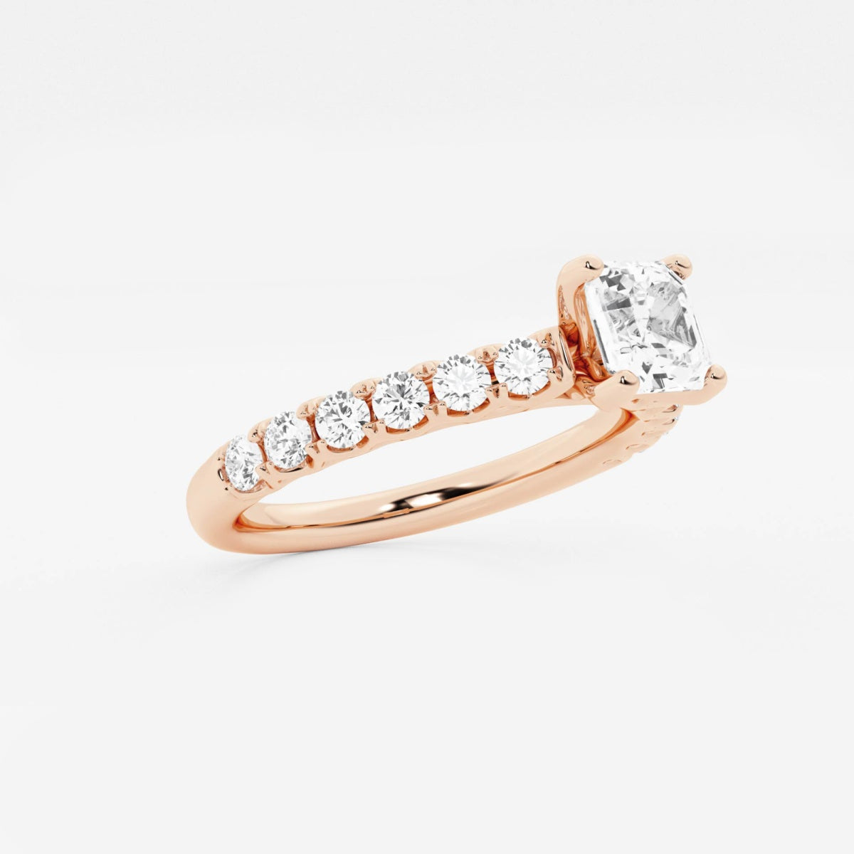 Aria - Crown-Inspired Side Stones Engagement Ring