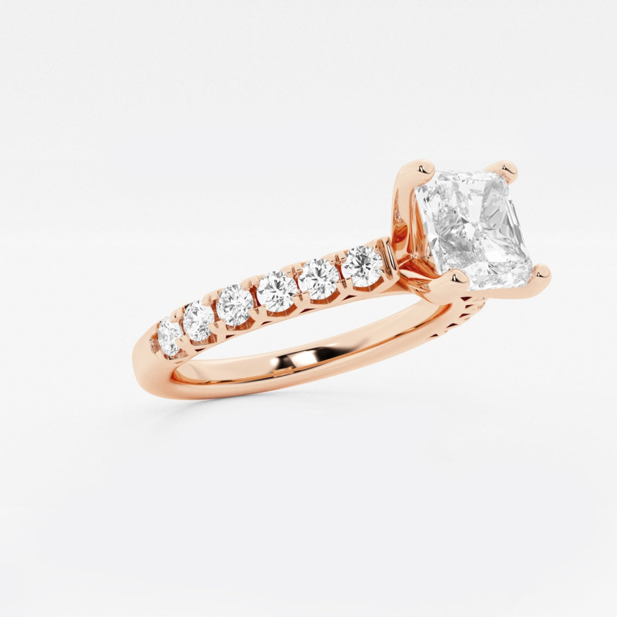 Aria - Crown-Inspired Side Stones Engagement Ring