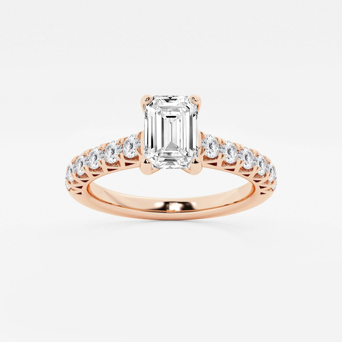 Aria - Crown-Inspired Side Stones Engagement Ring