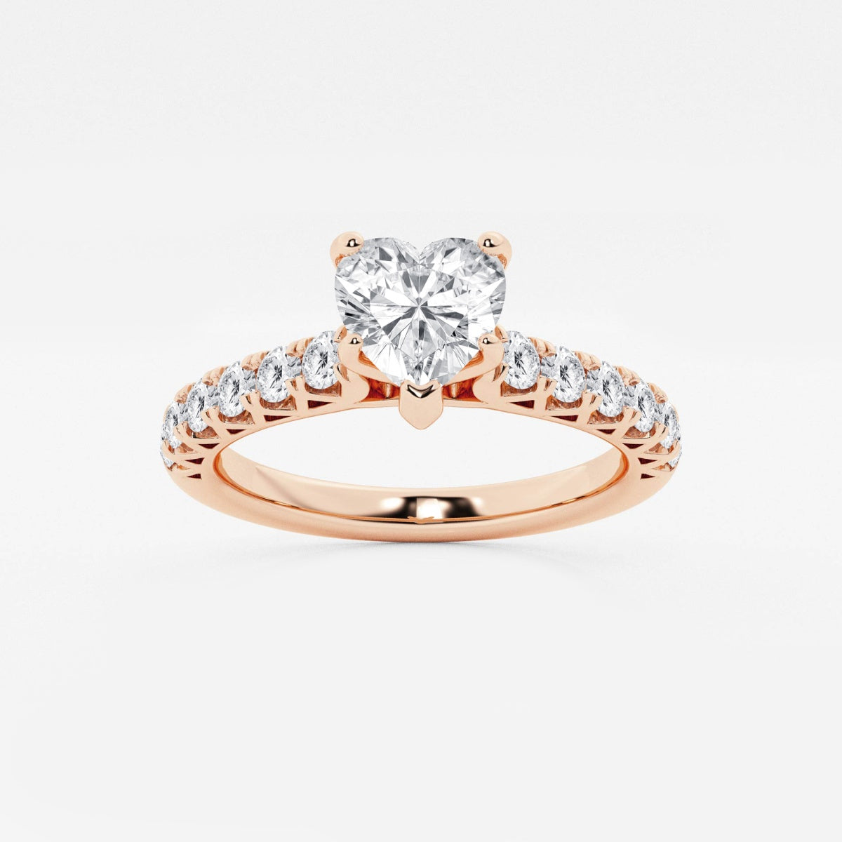 Aria - Crown-Inspired Side Stones Engagement Ring