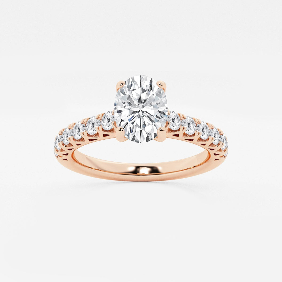 Aria - Crown-Inspired Side Stones Engagement Ring