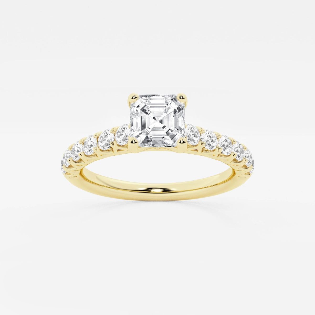 Aria - Crown-Inspired Side Stones Engagement Ring