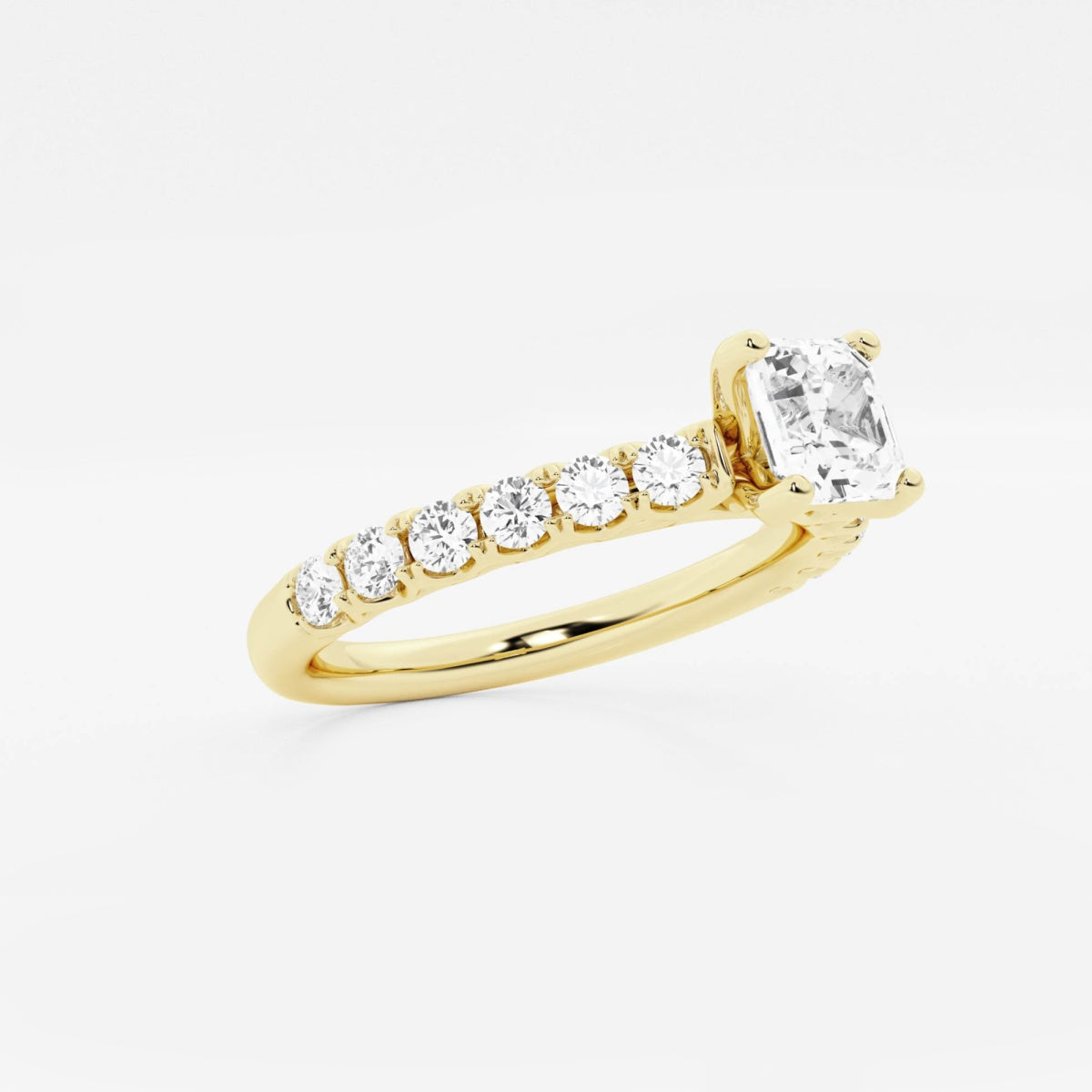 Aria - Crown-Inspired Side Stones Engagement Ring