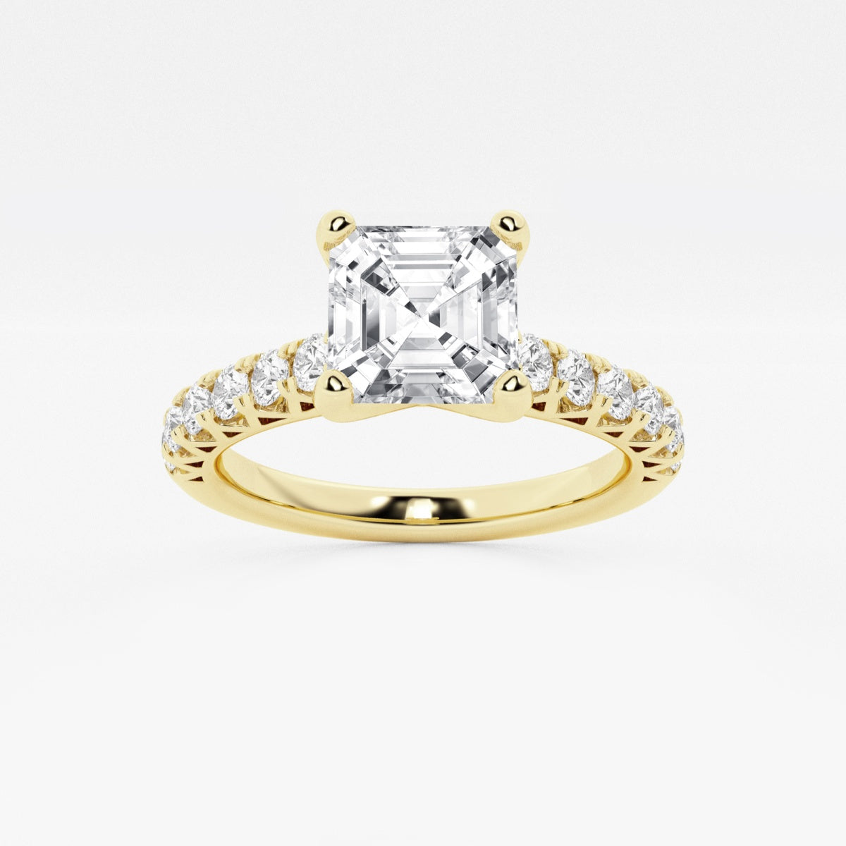 Aria - Crown-Inspired Side Stones Engagement Ring