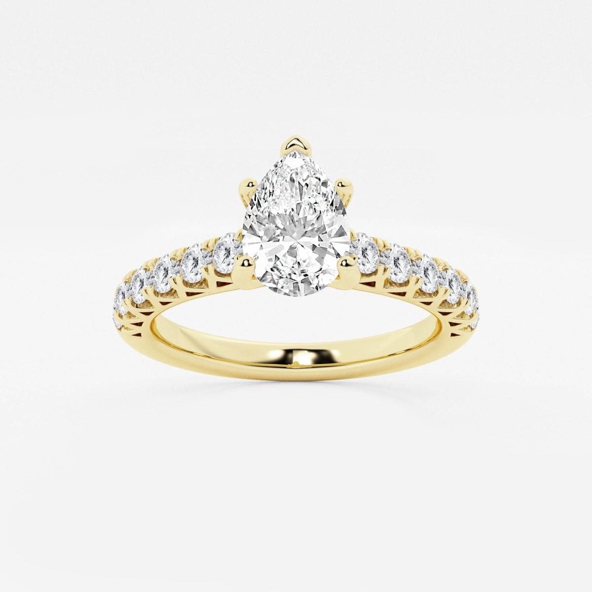 Aria - Crown-Inspired Side Stones Engagement Ring