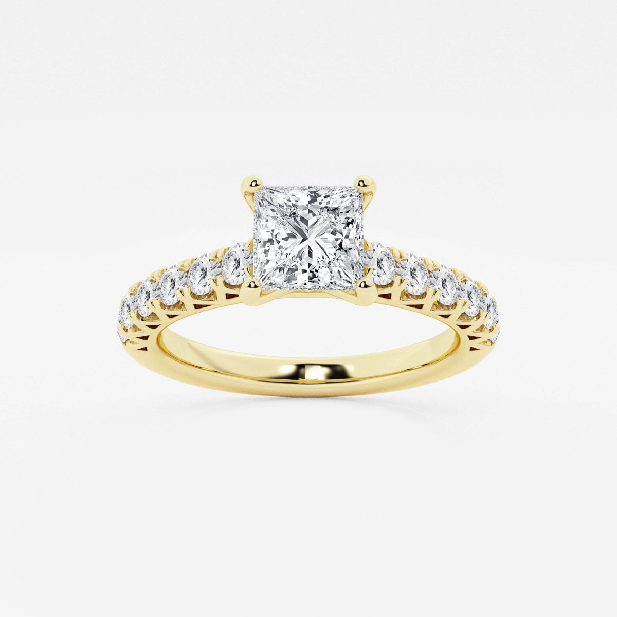 Aria - Crown-Inspired Side Stones Engagement Ring