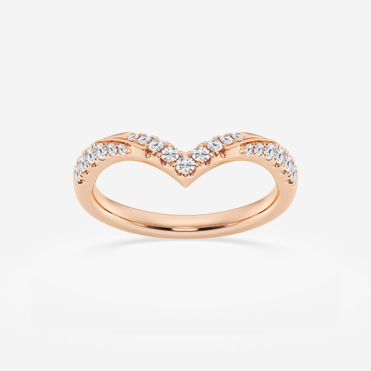 Callie - Graceful Ribbon Curve Wedding Ring