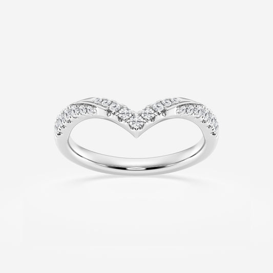 Callie - Graceful Ribbon Curve Wedding Ring