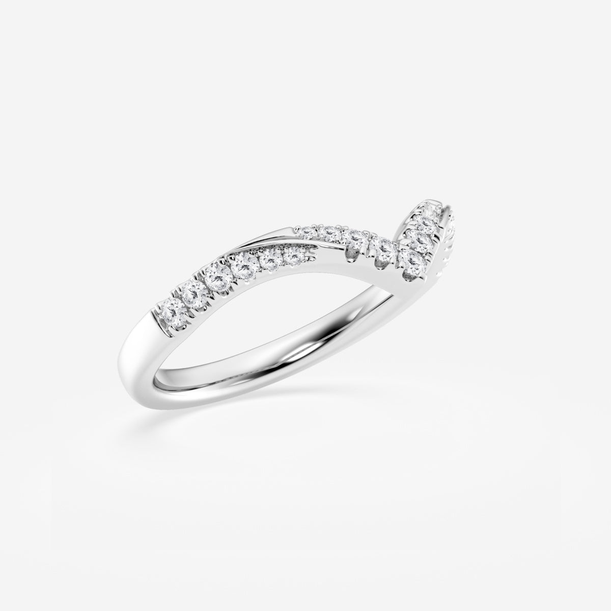 Callie - Graceful Ribbon Curve Wedding Ring