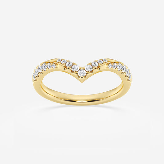Callie - Graceful Ribbon Curve Wedding Ring