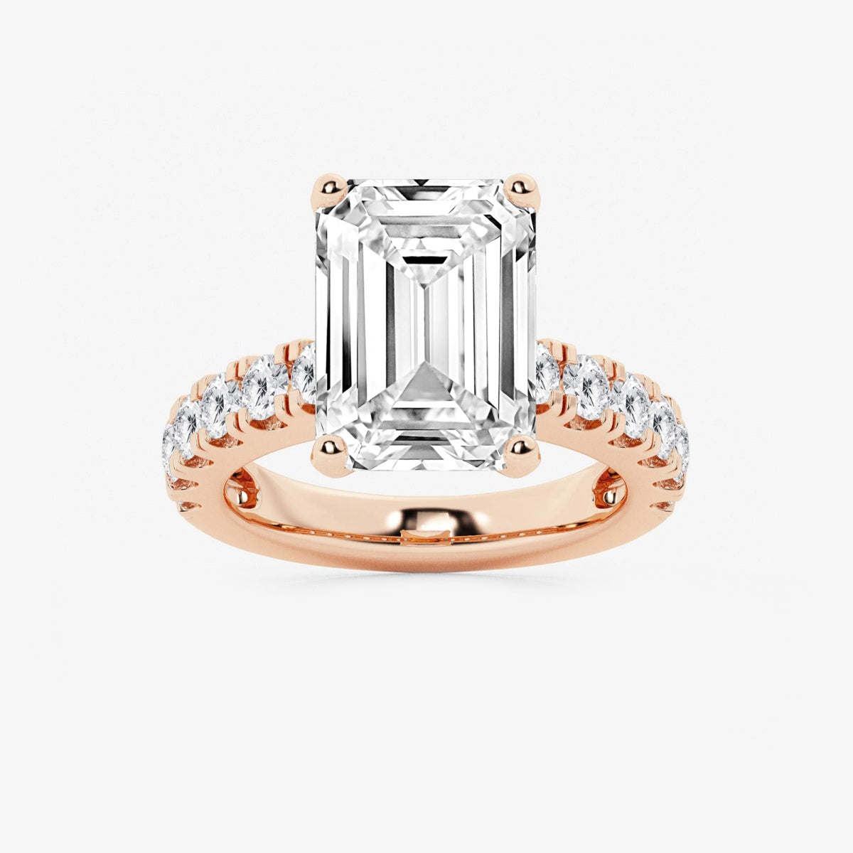 Aurora - Split Prong Side Stones Engagement Ring