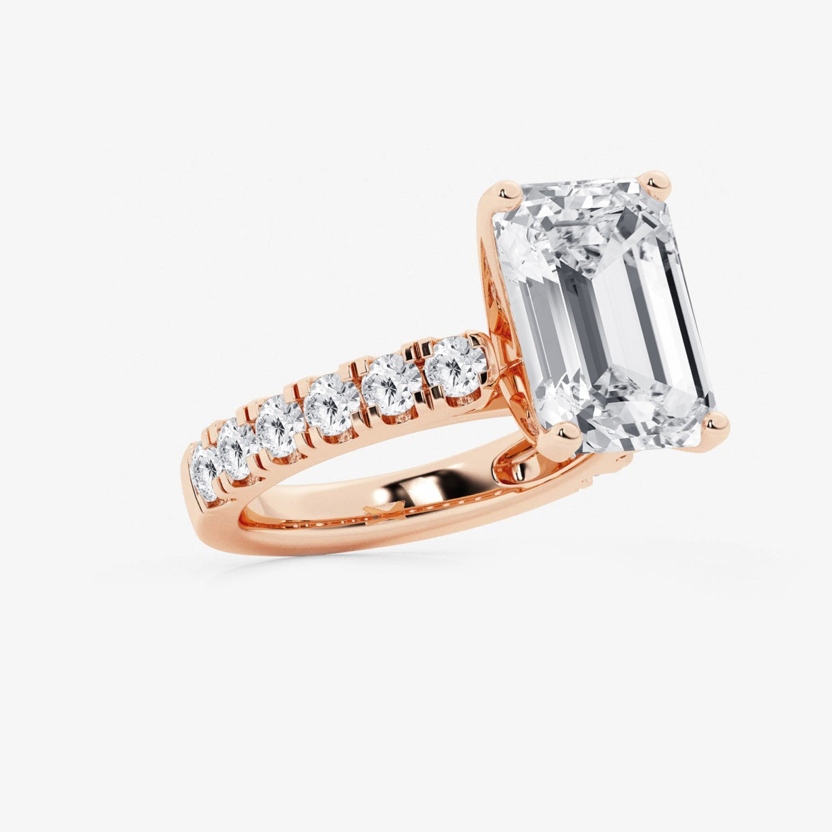 Aurora - Split Prong Side Stones Engagement Ring