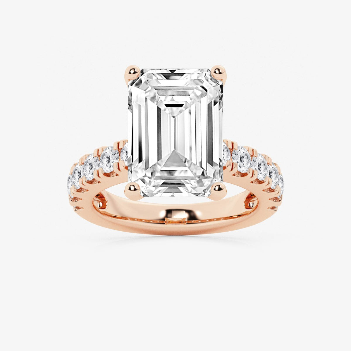 Aurora - Split Prong Side Stones Engagement Ring