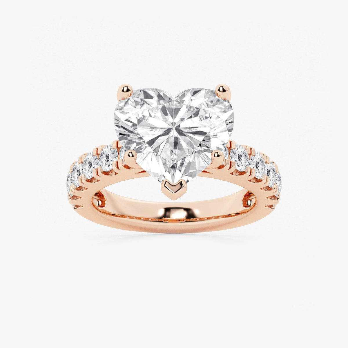 Aurora - Split Prong Side Stones Engagement Ring
