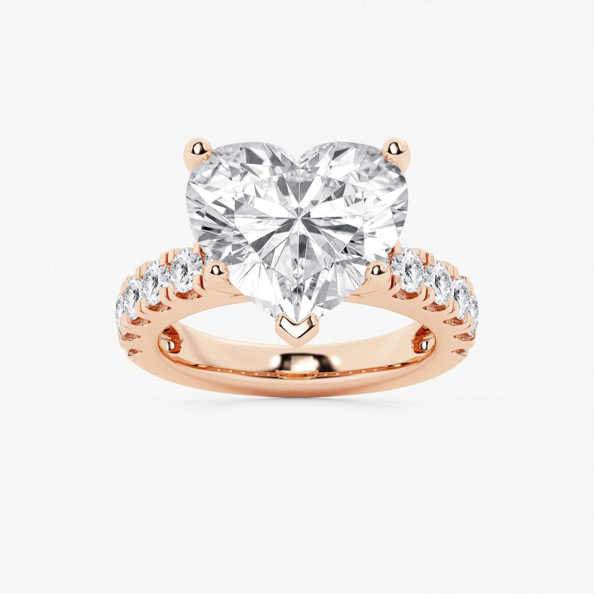 Aurora - Split Prong Side Stones Engagement Ring