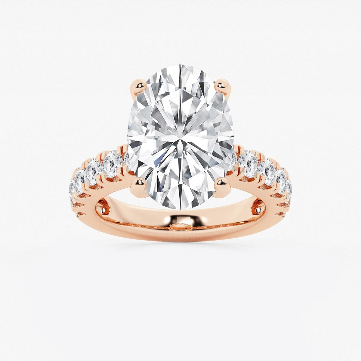 Aurora - Split Prong Side Stones Engagement Ring