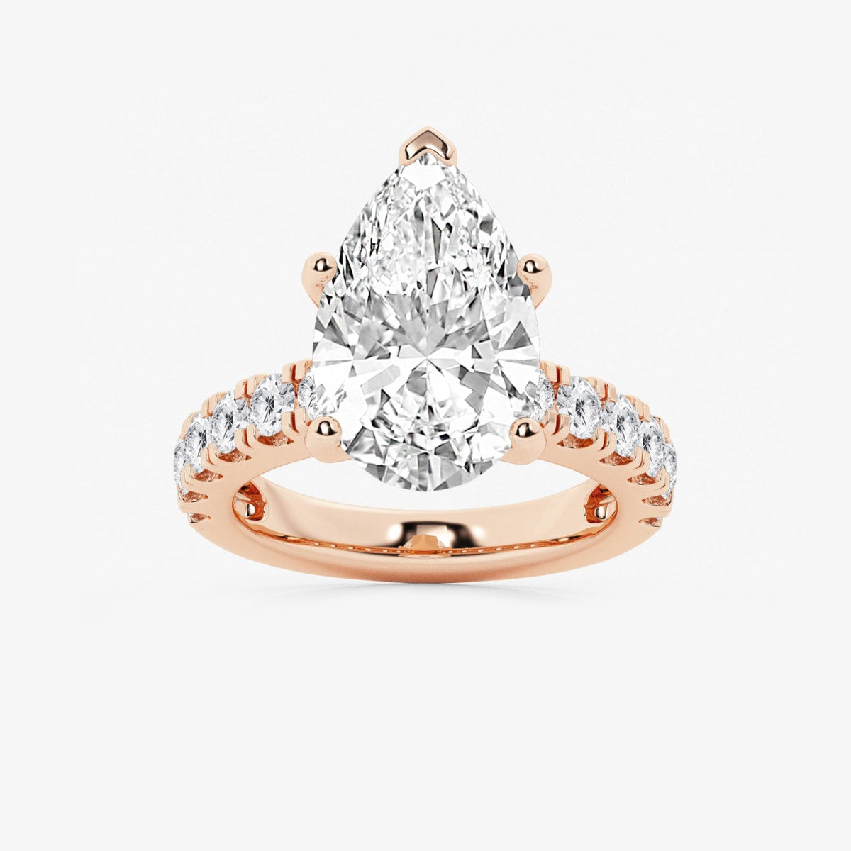 Aurora - Split Prong Side Stones Engagement Ring