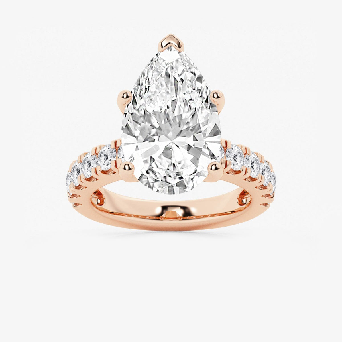 Aurora - Split Prong Side Stones Engagement Ring