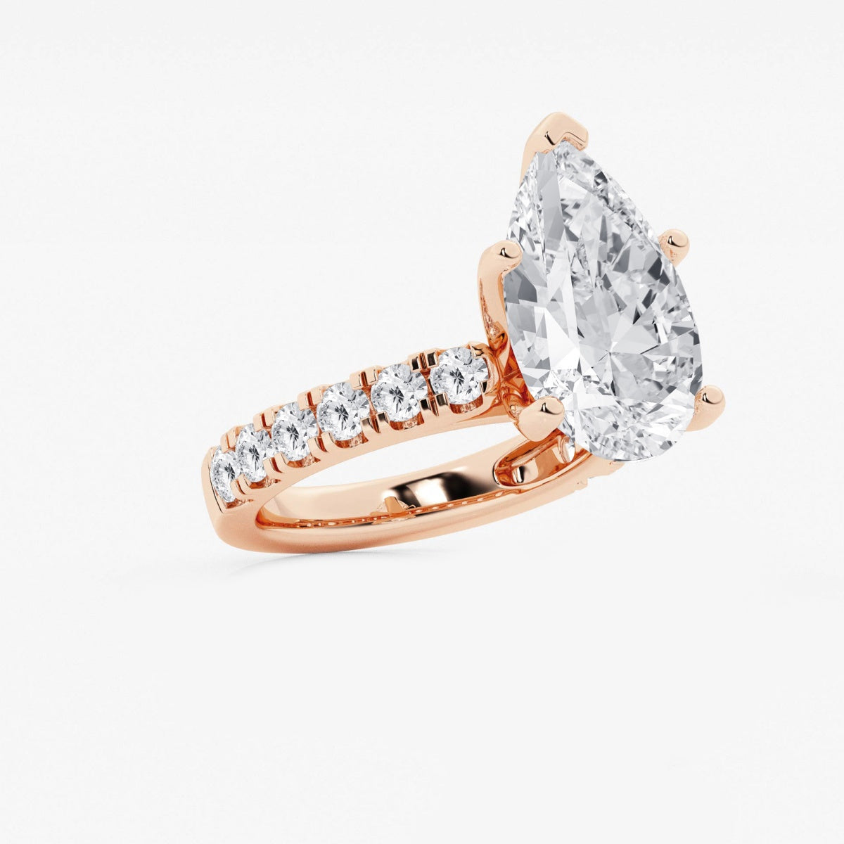 Aurora - Split Prong Side Stones Engagement Ring