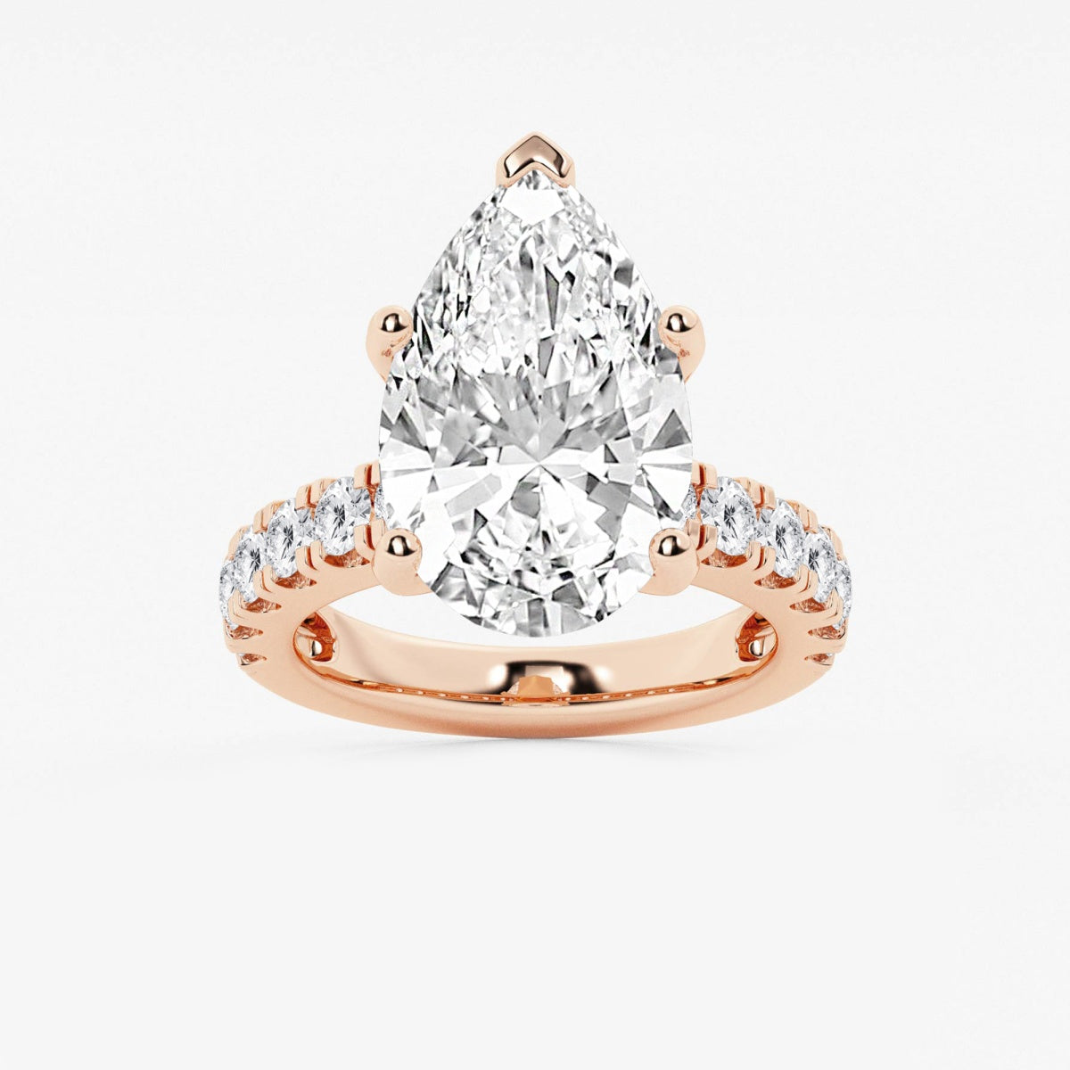Aurora - Split Prong Side Stones Engagement Ring
