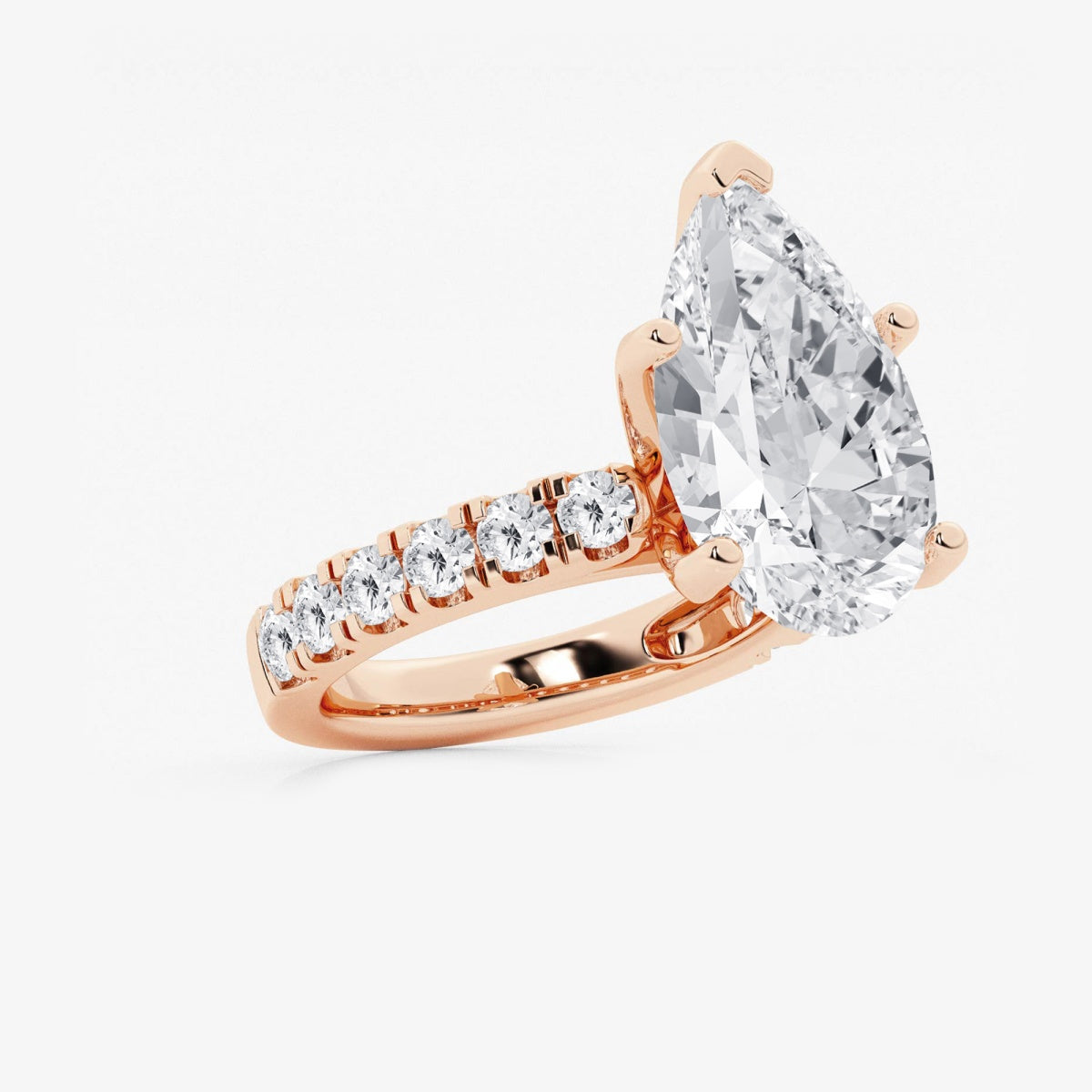 Aurora - Split Prong Side Stones Engagement Ring