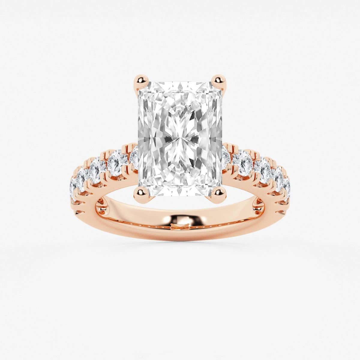 Aurora - Split Prong Side Stones Engagement Ring