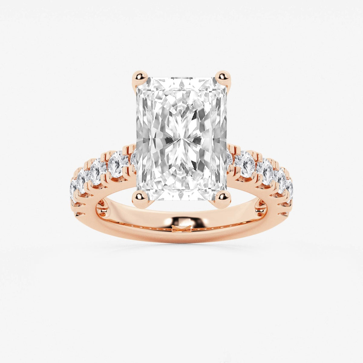 Aurora - Split Prong Side Stones Engagement Ring