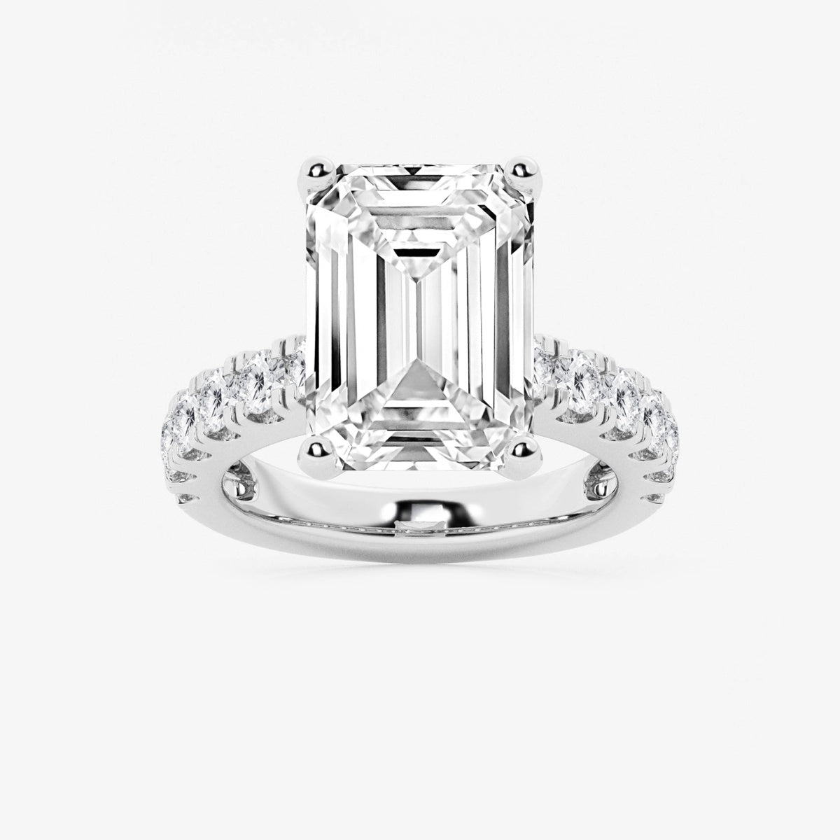 Aurora - Split Prong Side Stones Engagement Ring