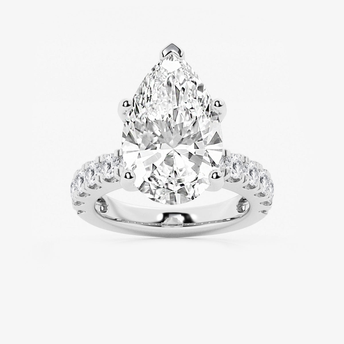Aurora - Split Prong Side Stones Engagement Ring