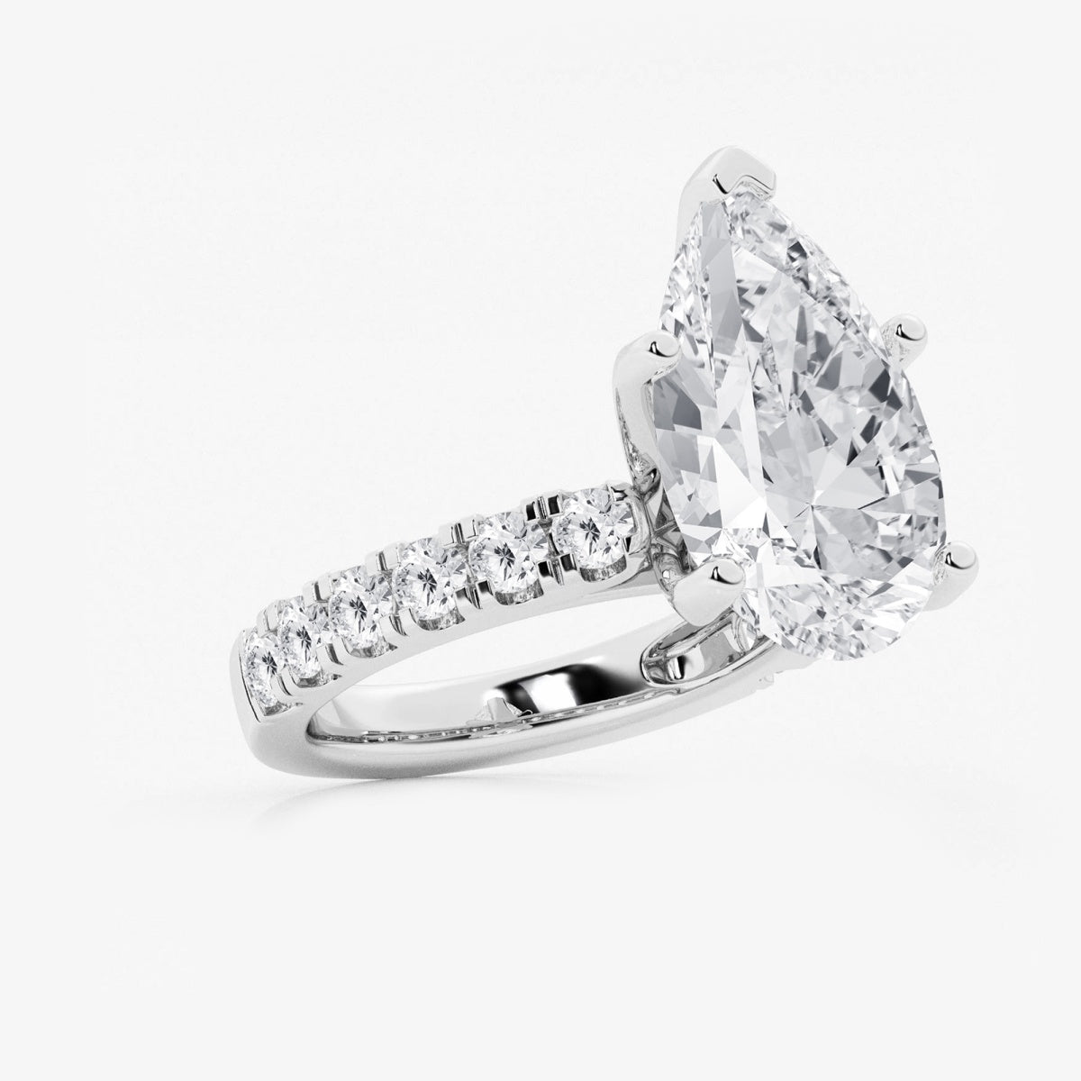 Aurora - Split Prong Side Stones Engagement Ring