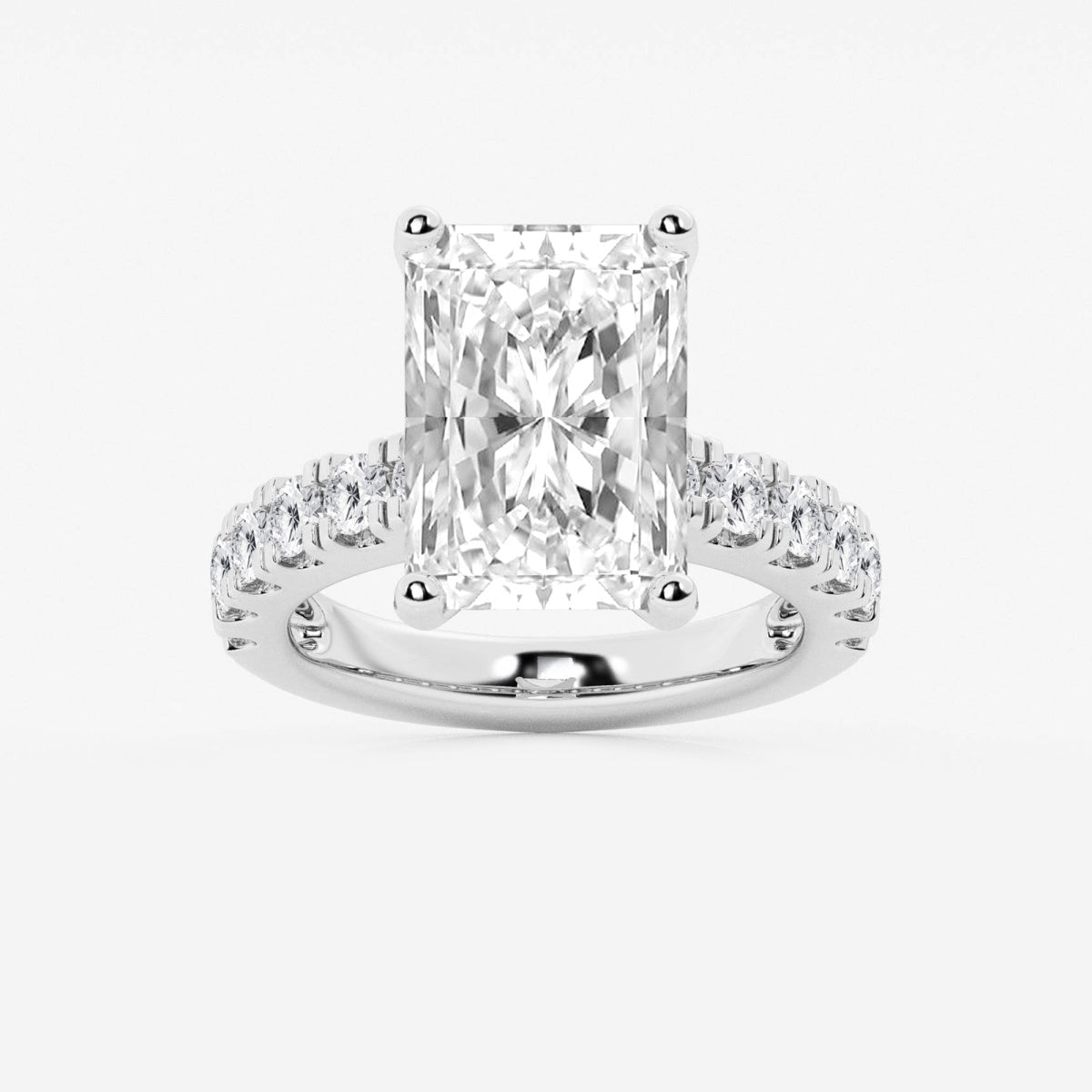 Aurora - Split Prong Side Stones Engagement Ring