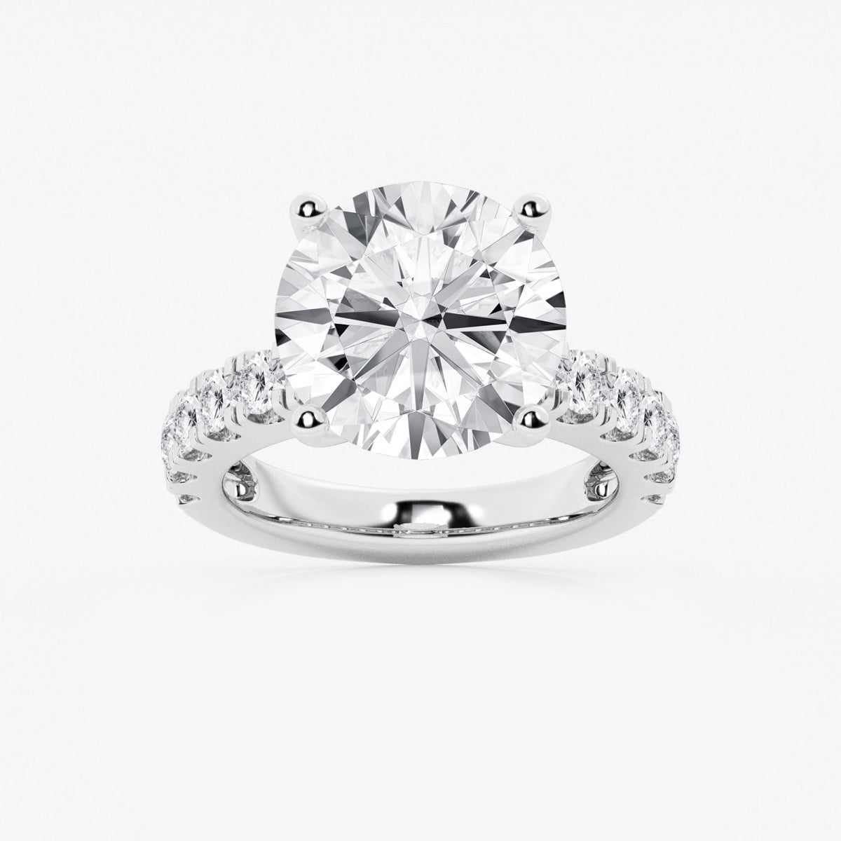 Aurora - Split Prong Side Stones Engagement Ring