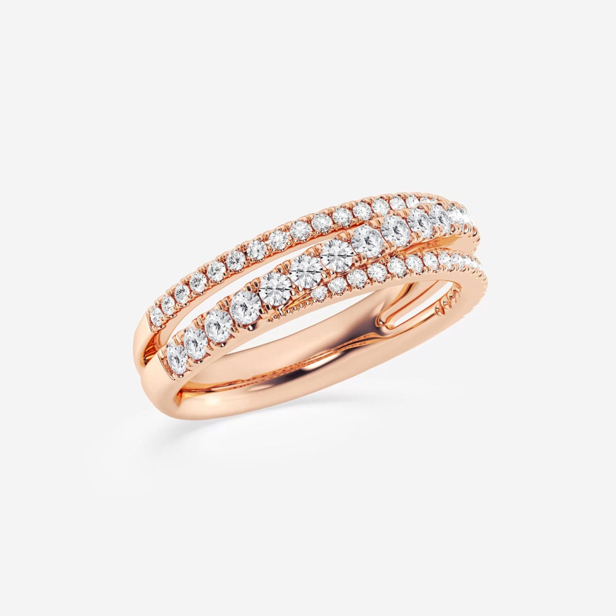 Sylvie - Graceful Crossover Design Rings