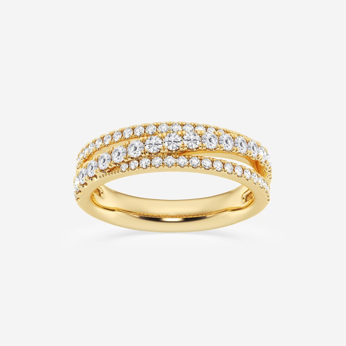 Sylvie - Graceful Crossover Design Rings