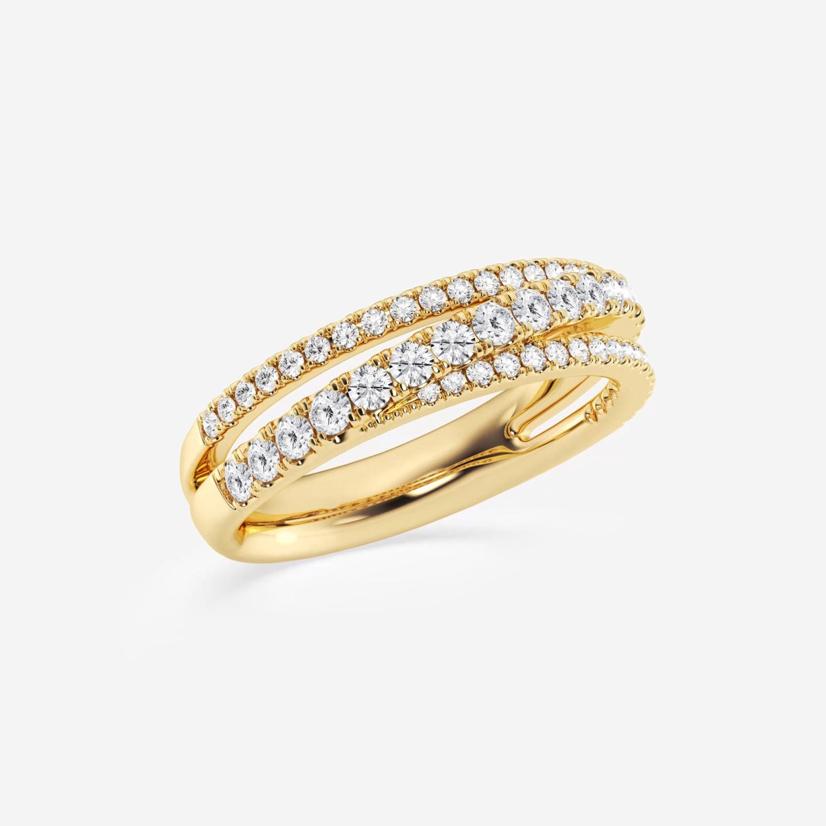 Sylvie - Graceful Crossover Design Rings