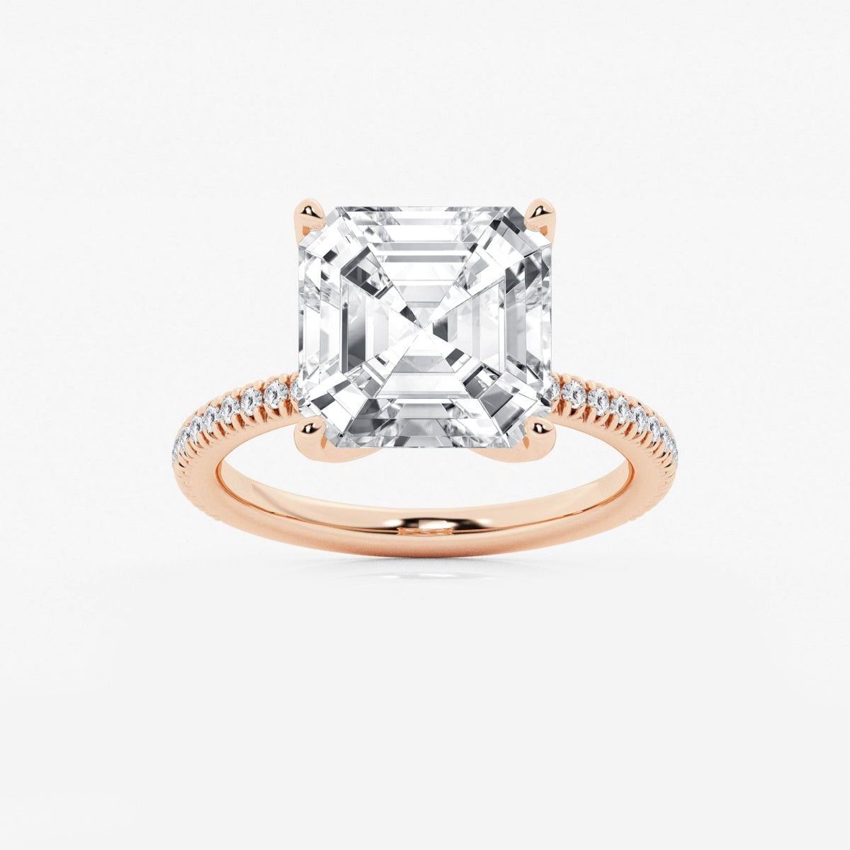 Camila - Scalloped Pave Design Engagement Ring