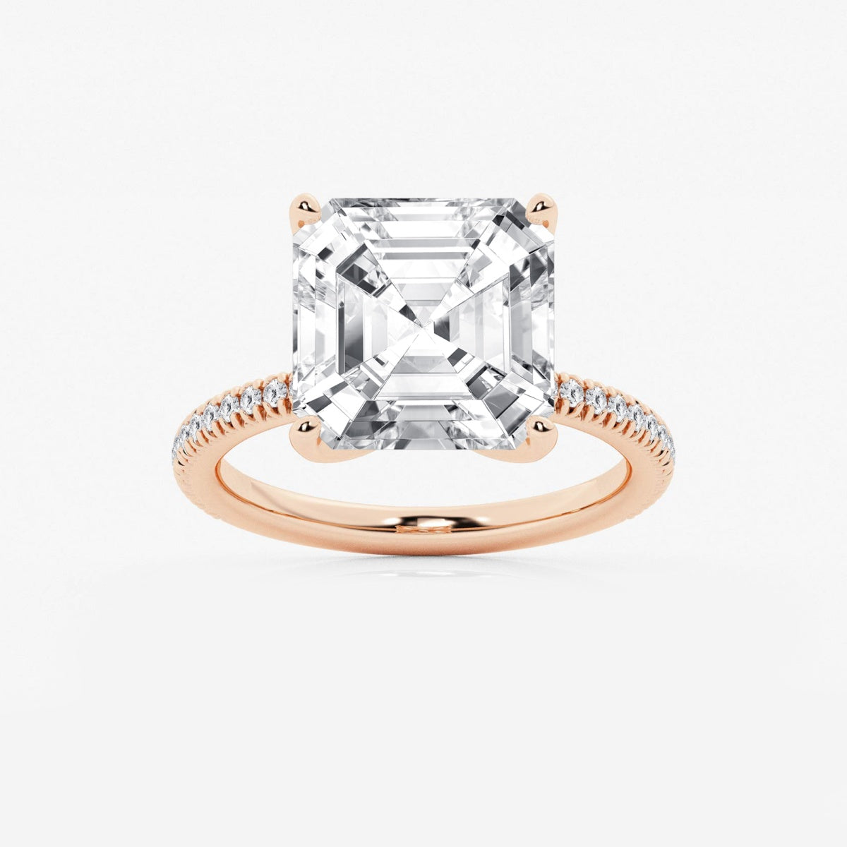 Camila - Scalloped Pave Design Engagement Ring