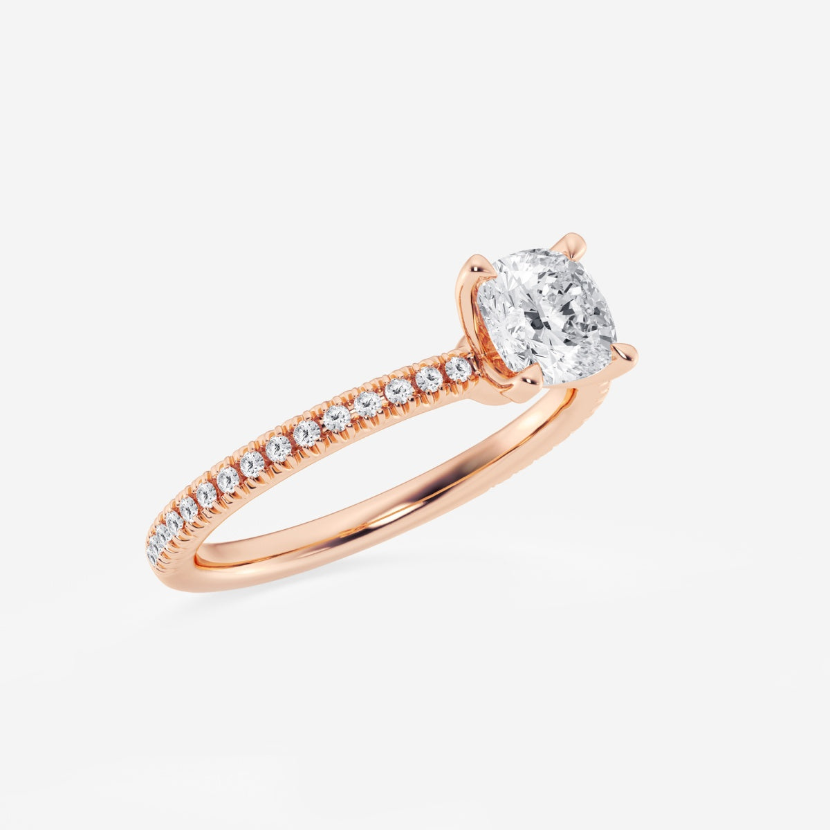 Camila - Scalloped Pave Design Engagement Ring